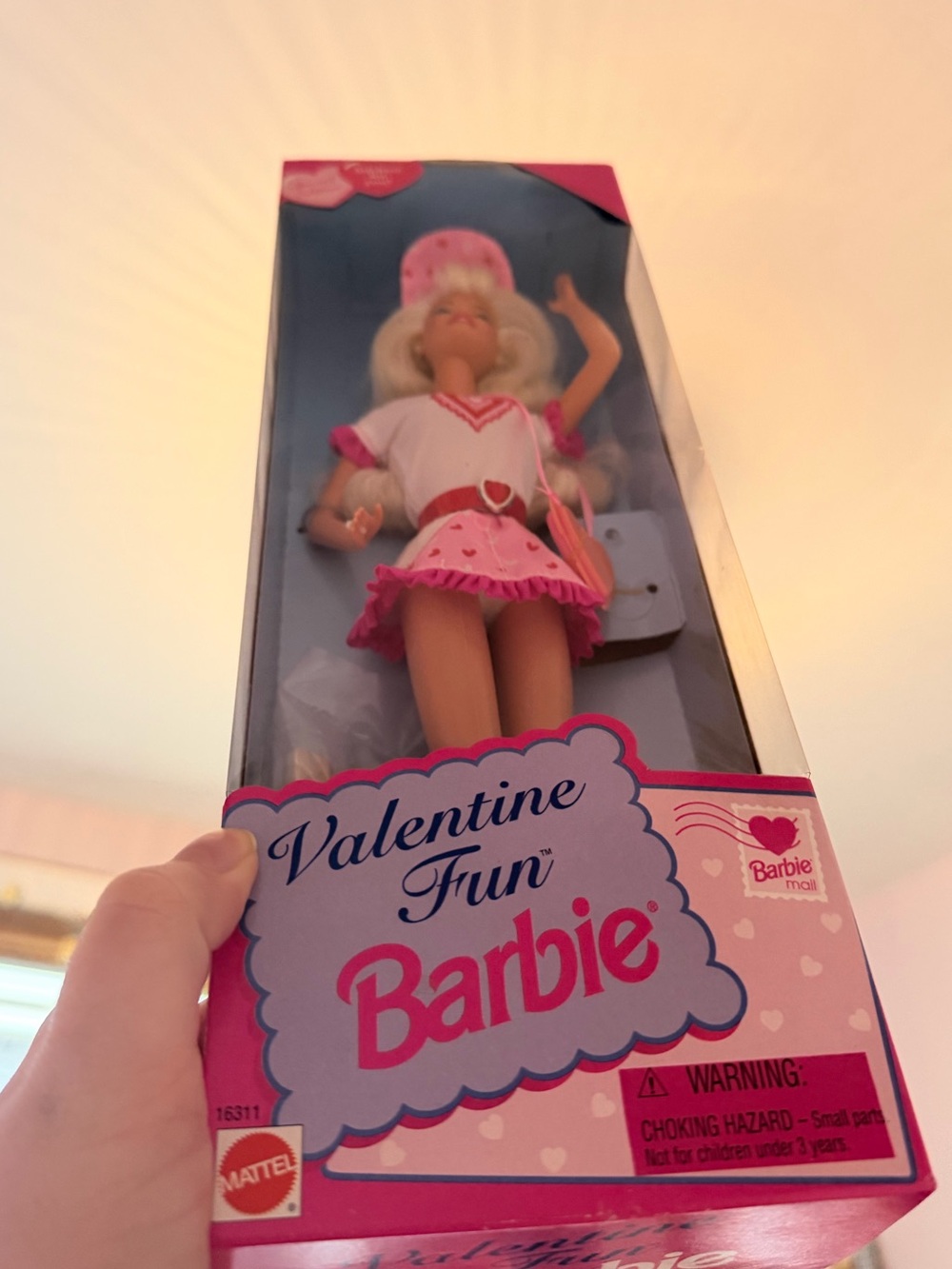 Barbie Valentine Fun Doll - Pink & White Outfit